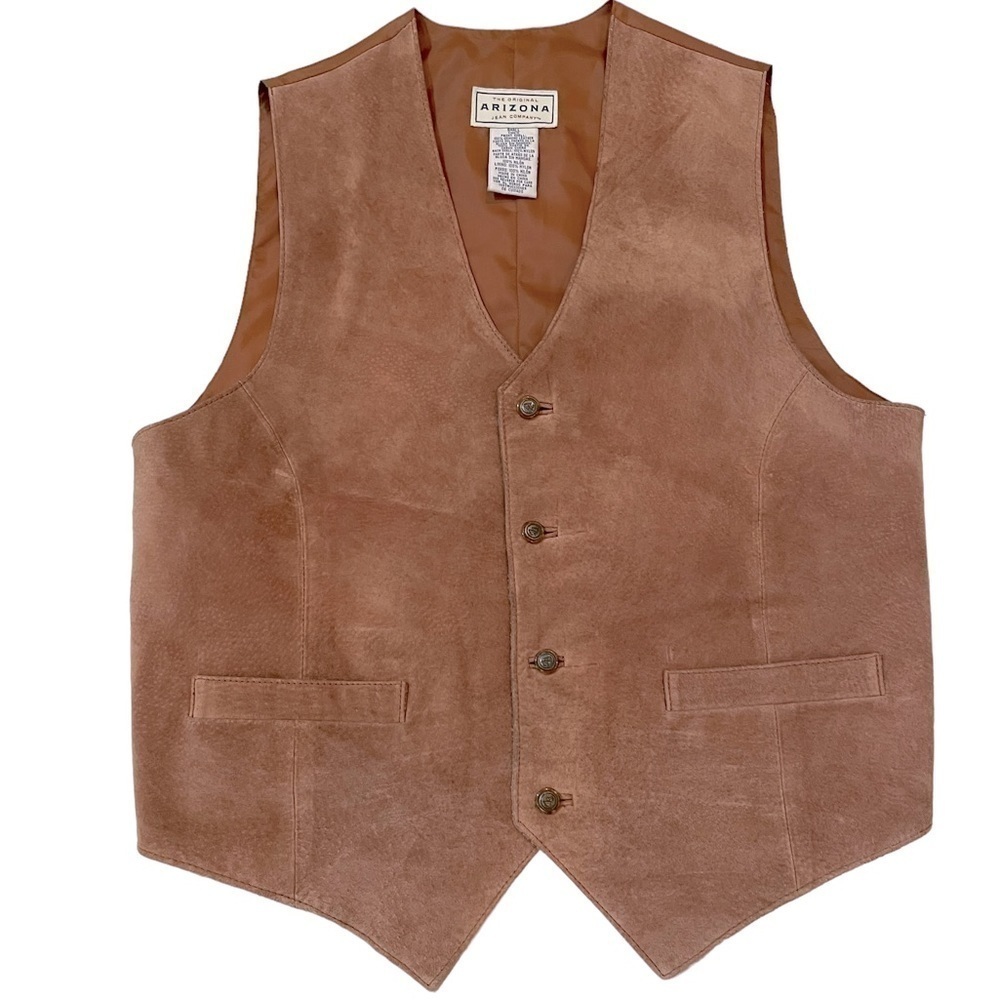 Vintage 90s Arizona Jeans Co Men’s Suede Leather Vest Size S